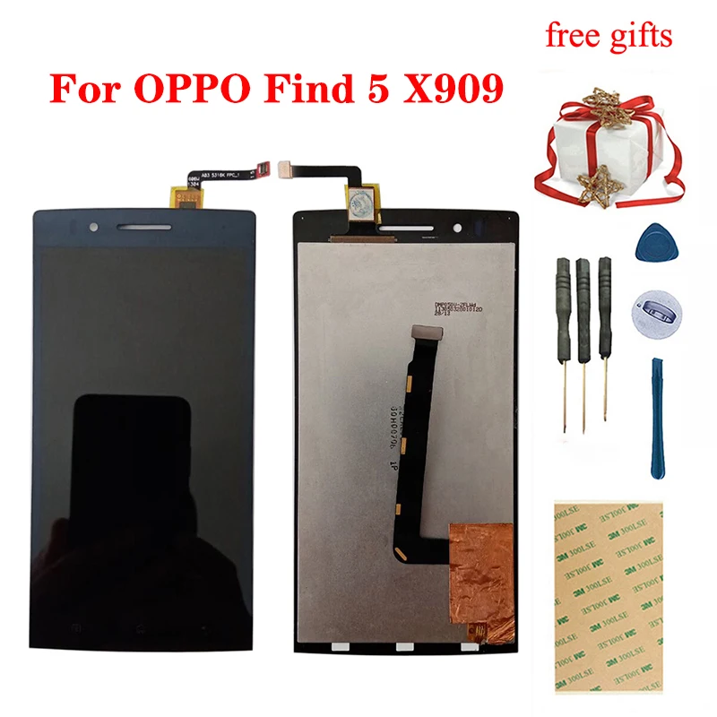

Для OPPO Find 5 X909 ЖК сенсорный экран дигитайзер Сенсорная панель и ЖК-дисплей экран монитор модуль сборки Замена