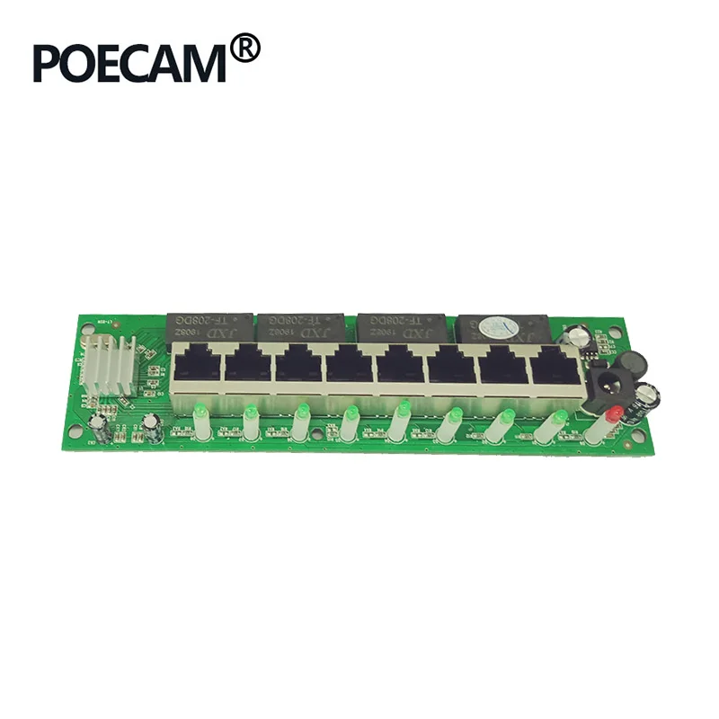 RJ45 UTP медь концентратора мини размер модуль PCBA 8 портов Сетевые коммутаторы