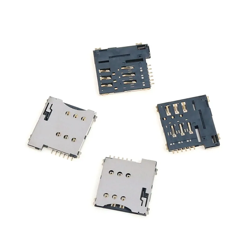 Cltgxdd 100 шт. высокое качество 6pin push micro sim карты Разъем Держатель Замена слота разъем Sim слот, Массовая