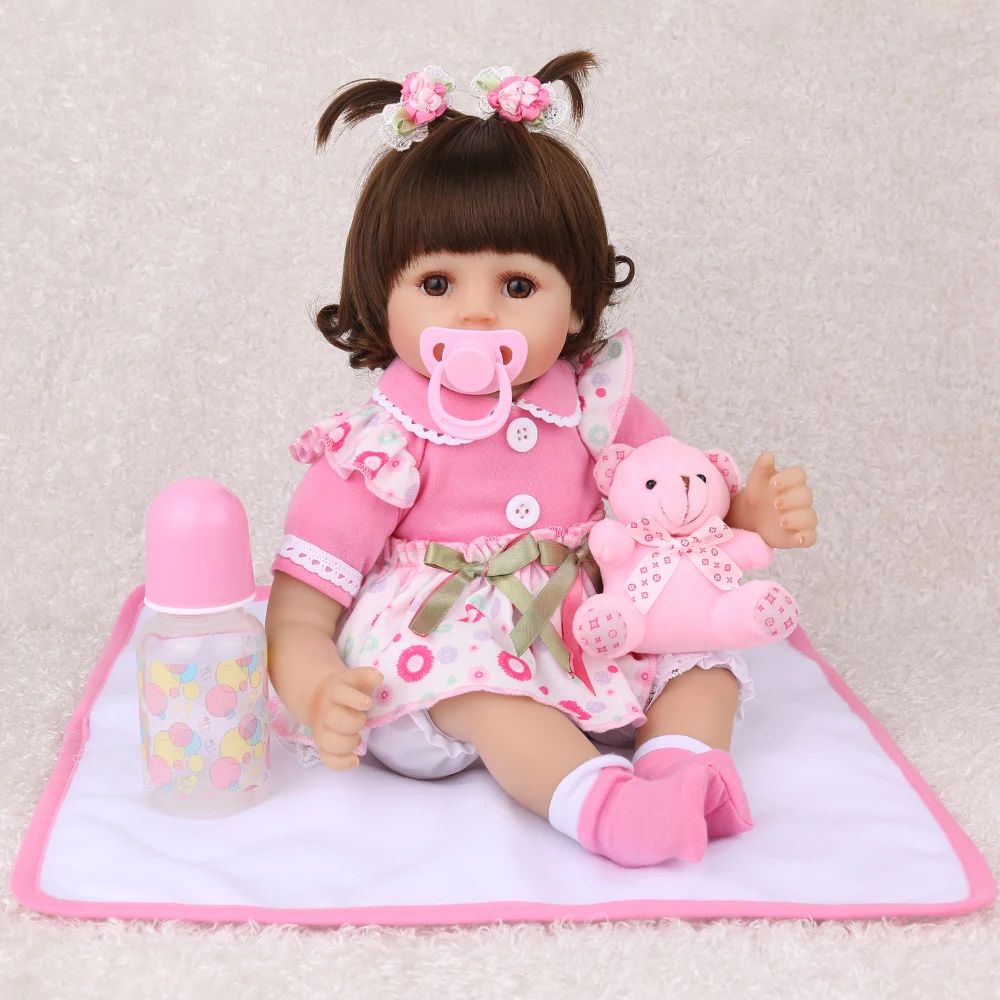 

40cm Baby cloth body Reborn boby Dolls Simulation Handmade newborn Baby Cotton Toy Toddler Soft Dolls Toys for Kid