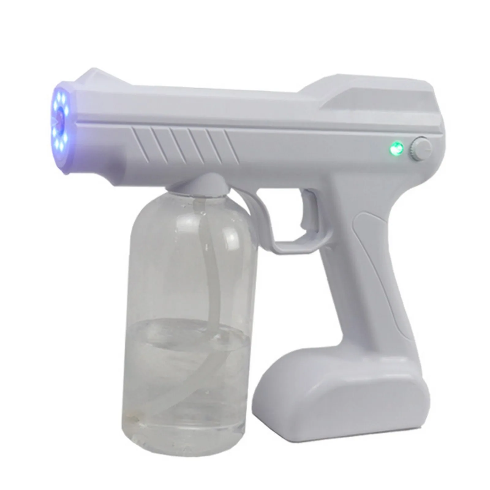 

800ml Blue Light Atomizing Spray Gun Handheld Wireless Atomizing Fogger Disinfection Sprayer Nano Sprayer Household Supplies