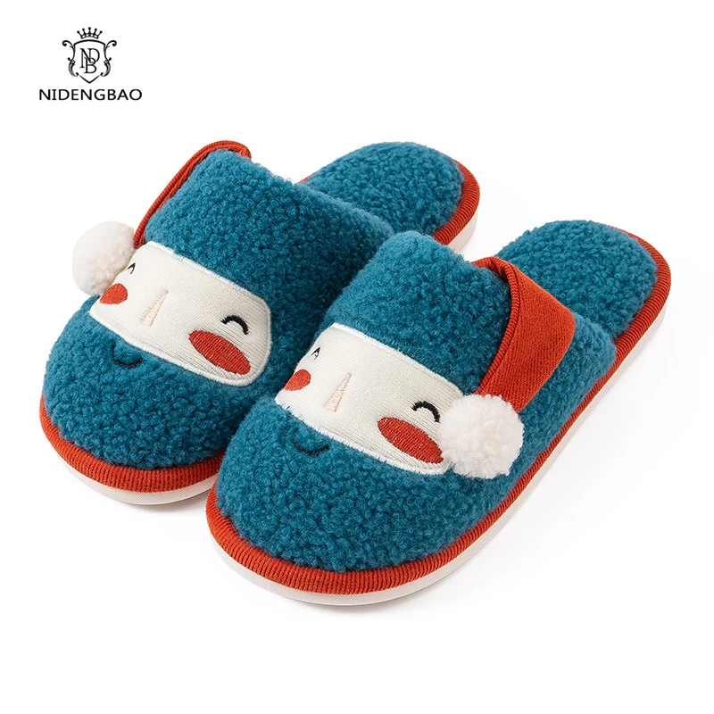 Winter Slippers Women New Home Slippers Unisex Cartoon Shoes Non-slip Soft Warm Slippers Bedroom Floor Shoes Chirstmas Gift