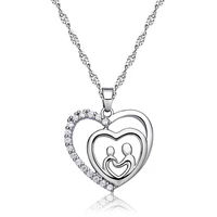 heart necklace lady colorful pendant necklace mom fashion pendant bag fashionable beautiful lady charm pendant jewelry gift