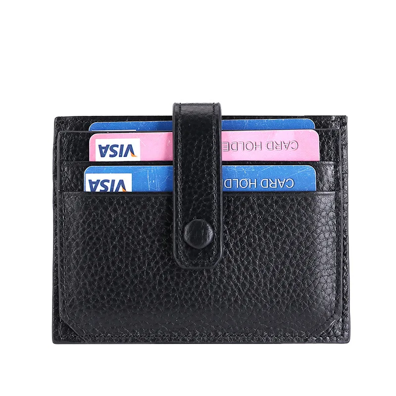 

Новый тонкий кошелек из натуральной кожи для мужчин, мини-держатель для карт, маленький кошелек, модный дизайнерский мужской кошелек из вол...