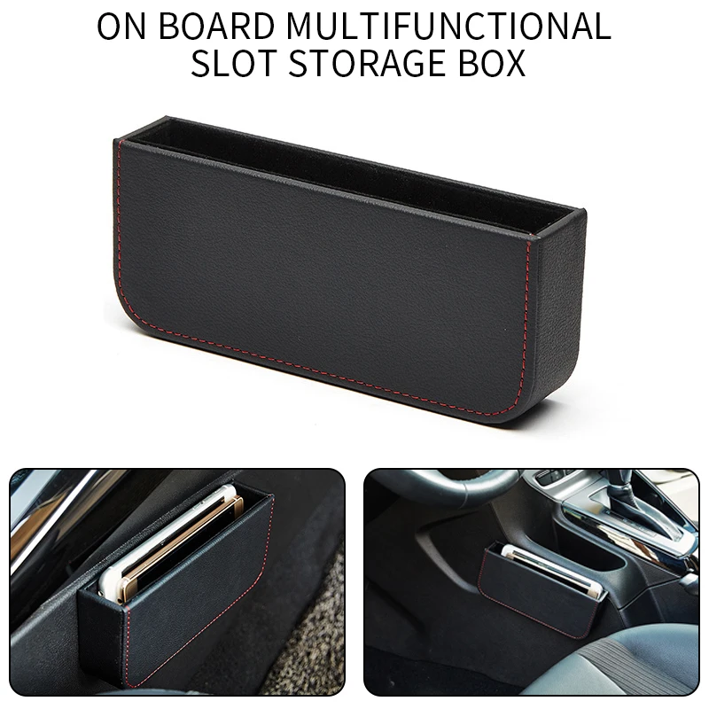 

Car multifunctional storage box car seat gap storage box Driver Side Car Seat Gap Storage Box for Pocket Organizer Phone Holders