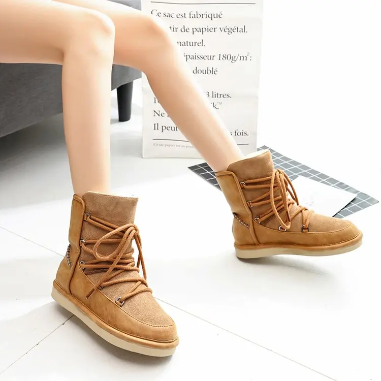 Женские ботинки модные зимние женские замшевые ботильоны botas mujer с плюшевой