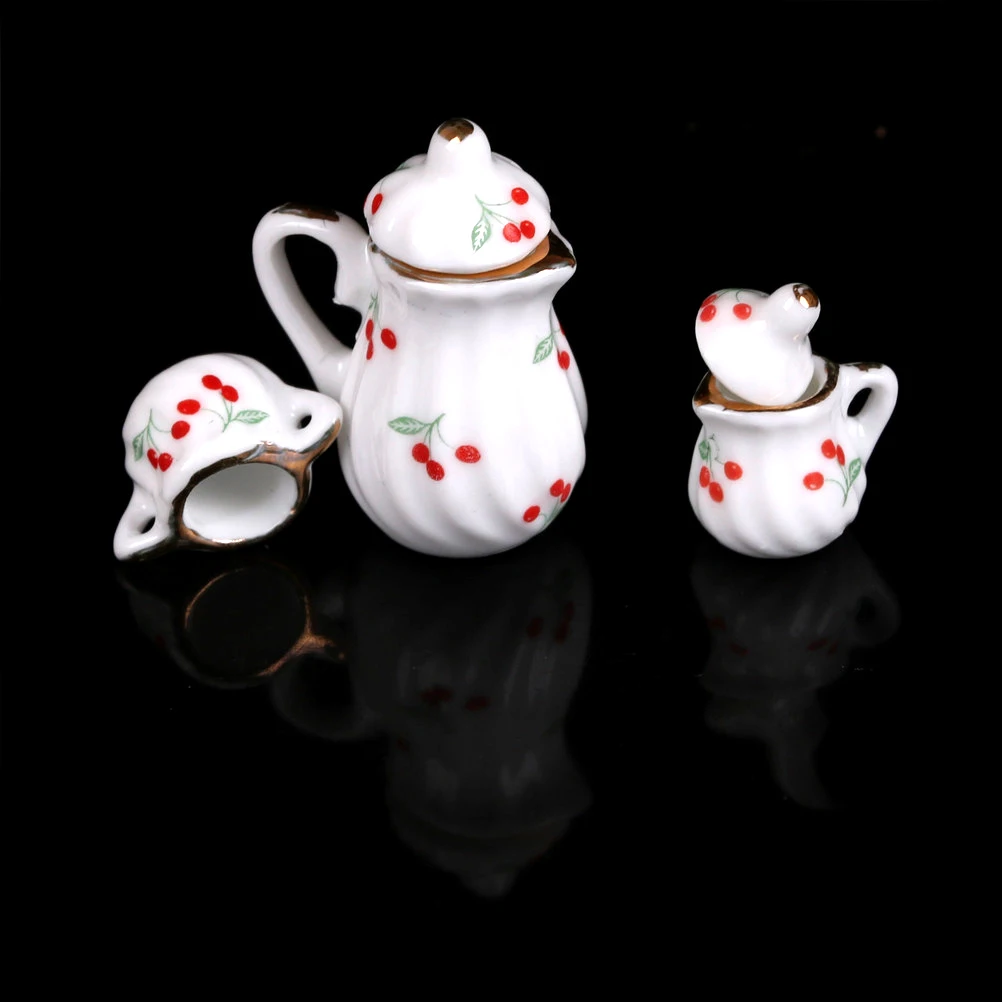 3pcs/lot Miniature Dining Ware Cute Dollhouse Porcelain Tea Set Dish Cup Kitchen Toys | Игрушки и хобби