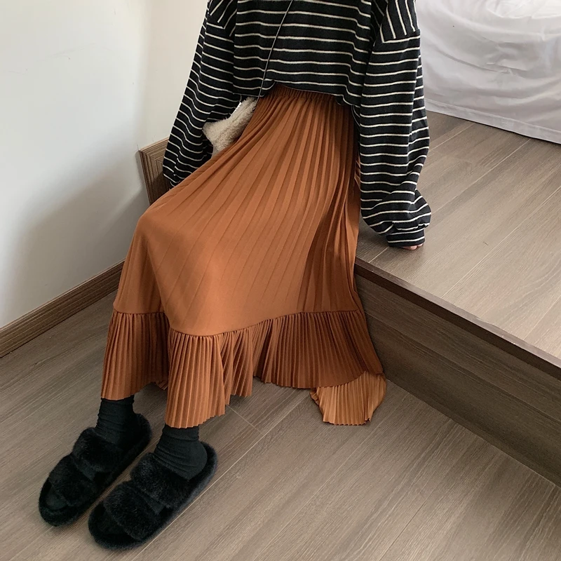 Женская Асимметричная юбка Bella philosophy Повседневная плиссированная средней длины