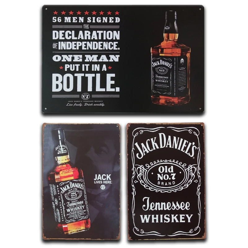 Ностальгический рекламный постер для виски жестяной знак винтажная картина Джек