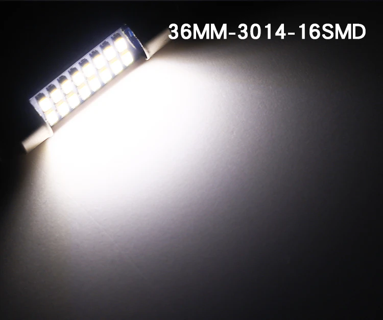 Новая светодиодная автомобисветильник лампа с двойным наконечником 3014 16SMD
