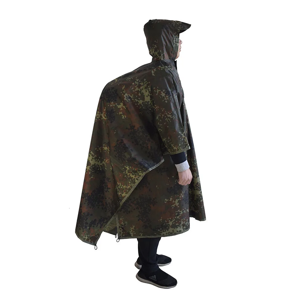 Трехв-1 Многофункциональный плащ камуфляжный костюм для улицы дождевик пончо
