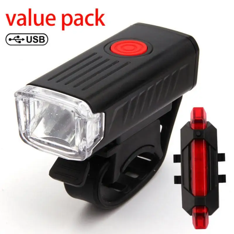 

USB Charging Bike Light MTB Bicycle Front Back Rear Taillight Waterproof Cycling Safety Warning Lights Bicycle Lamp Flashligh