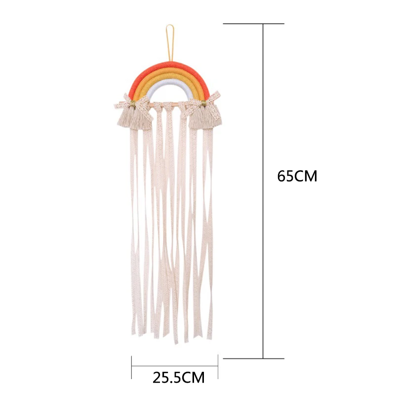 

Hairband Storage Belt Barrette Organizer Hair Clips Storage Hair Holder DIY Rainbow Wall Hanging Decoration