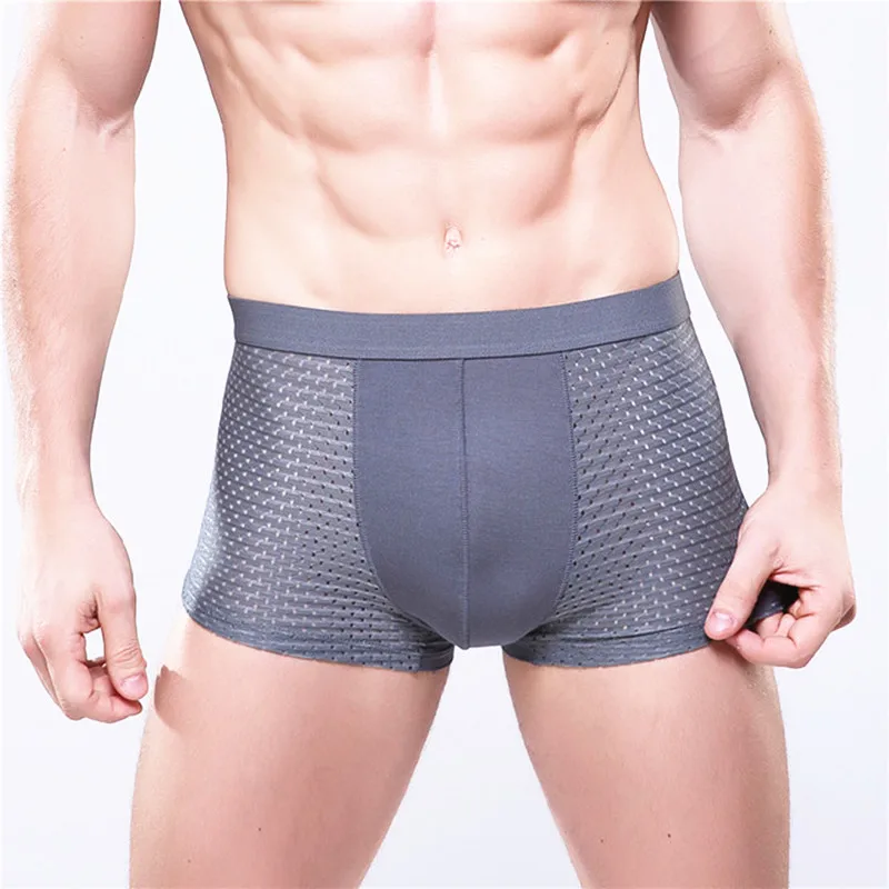 

5XL Plus Size Men's Panties Male Underpants Man Pack Shorts Boxers Underwear Slip Bamboo Hole Breathable Modal Sexy Mens Boxer