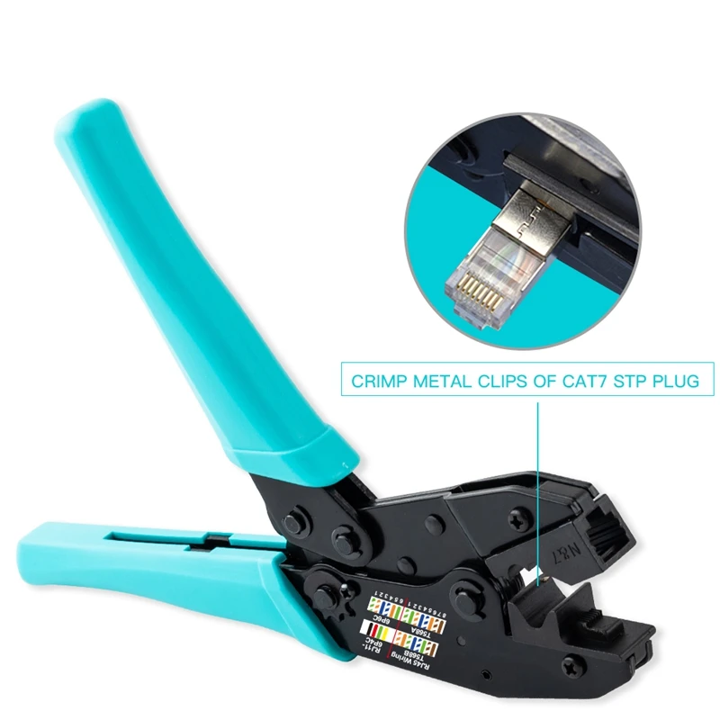 RJ45 инструмент Cat7 щипцы коннектор обжимной для кабеля Cat6A экранированный