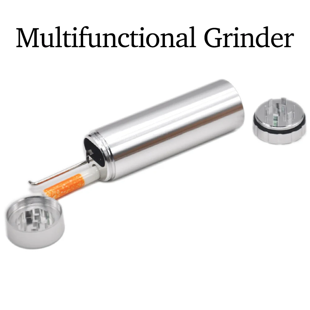 

10pcs Wholesale Grinder Herb With Cigarette Holder And Storage Box Case And Smoke Smoking Cleaning Accessories amoladora