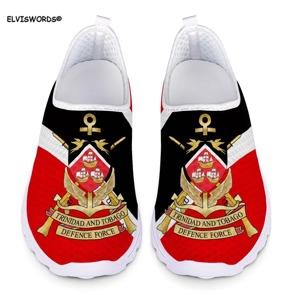 Женские кроссовки ELVISWORDS с рисунком флага Тринидада и Тобаго светильник сетчатые