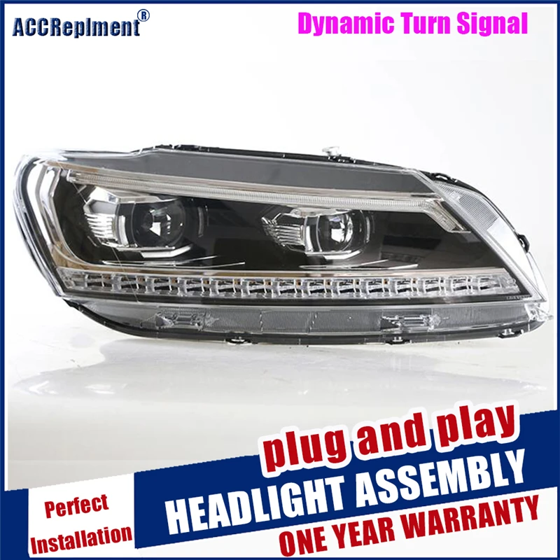 

car Styling LED Head Lamp for US Passat led headlights 2011-2015 for US Passat H7 head light hid Bi-Xenon Lens low beam