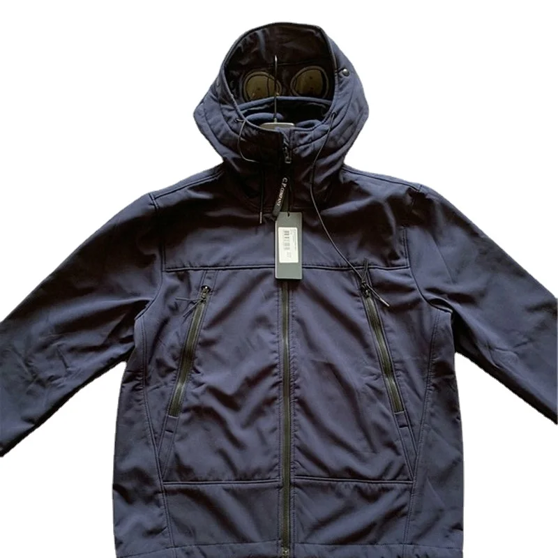 

2021 Men's Loose Windproof Cardigan Zipper Fleece-Lined Shell Jacket Jacket Trendy CP 1:1 high copy Stone