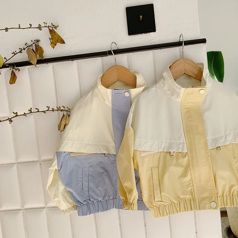 Куртка демисезонная с воротником стойкой для мальчиков и девочек|Куртки пальто| |