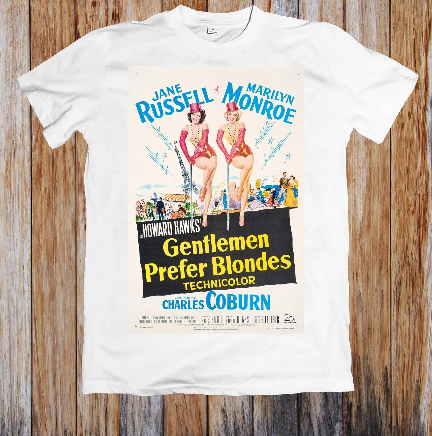Джентльменов предпочитает блондинок 50s фильм плакат унисекс футболка | Мужская