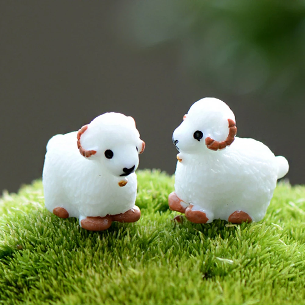 5 шт. миниатюрная статуя козы с микро ландшафтом корова молочный скот