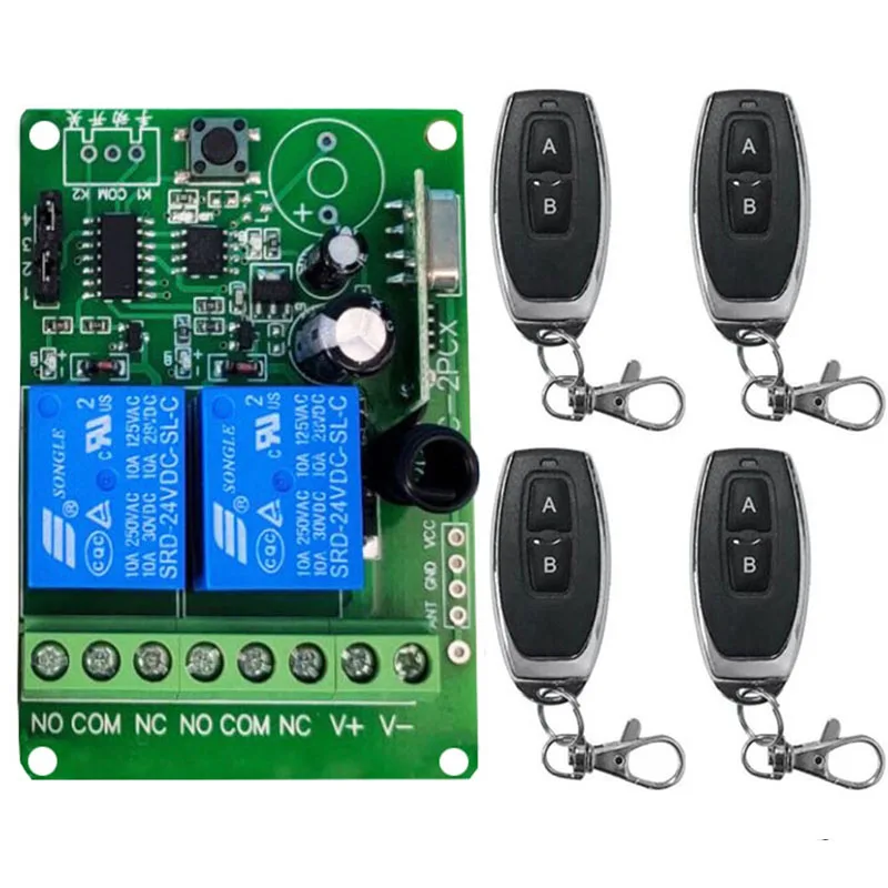 DC12V 24V 2CH 2 CH Беспроводной РЧ пульт дистанционного управления Управление