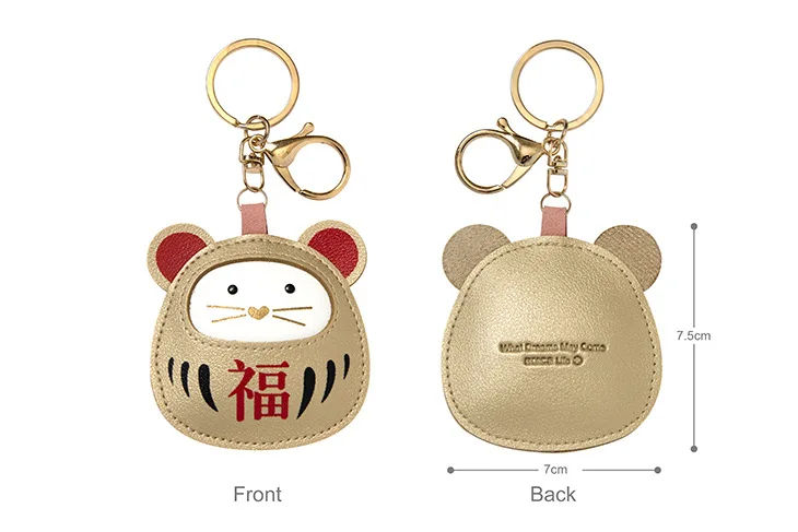 

Small Animal PU Car Keychain Bear dog Dinosaur Key Ring Bag Hanging Accessories Cat And Mouse Keychains Valentine's Day Gift