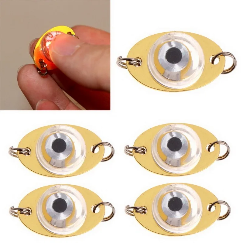 

1pc LED Fish Lamp Mini Fishing Lure Light LED Deep Drop Underwater Eye Shape Fishing Luminous Lure Attracting Fish Accessorise