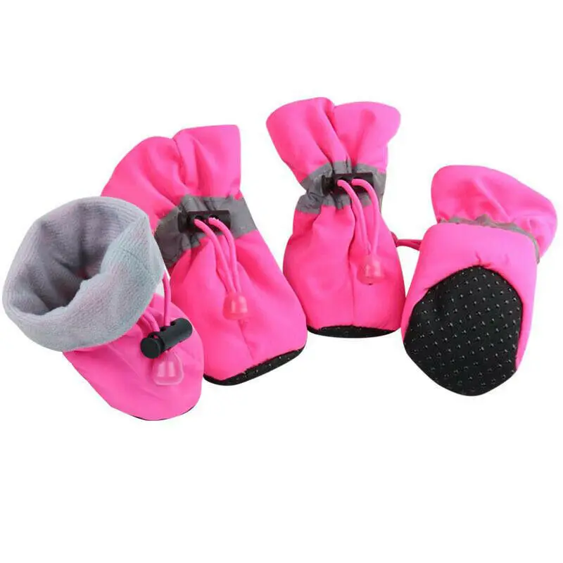 

Soft Dog Shoes 4Pcs Adjustable Drawstring Non-slip Rain Boots for Pet Dogs Puppy Cat JDH88