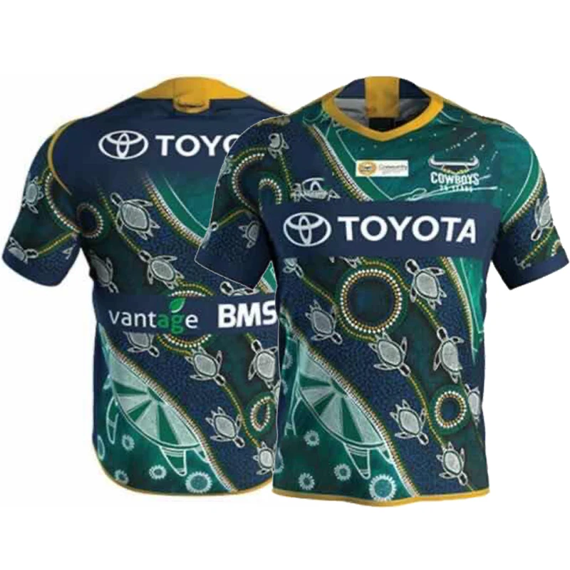 

2020 North Queensland Cowboys Rugby Indigenous Players Sportswear MENS Jersey Tops Sport Shirt Size S-5XL