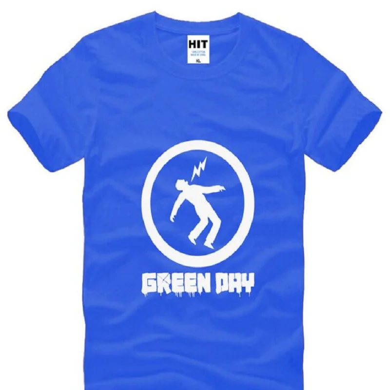 

Rock Band Green Day Printed T Shirts Men Short Sleeve O Neck Cotton Men's T Shirt Summer Punk Rock Tee Shirt Homme Fans Clothing