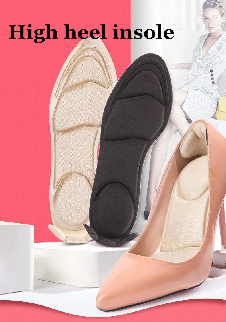 1 Pair Insole women shoe heel pads non slip pad Inserts soft sponge breathable massage woman heel protector insoles for shoes