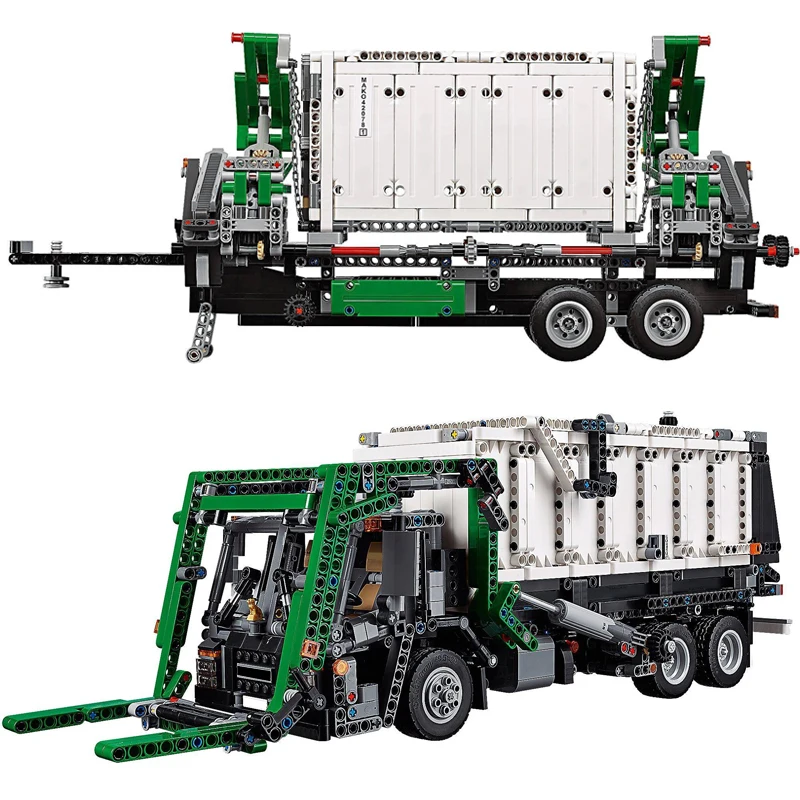 

2 in 1 Technic Mark Anthem LR Garbage Truck Compatible 42078 Toys Building Blocks Bricks Modular Kids Christmas Birthday Gift