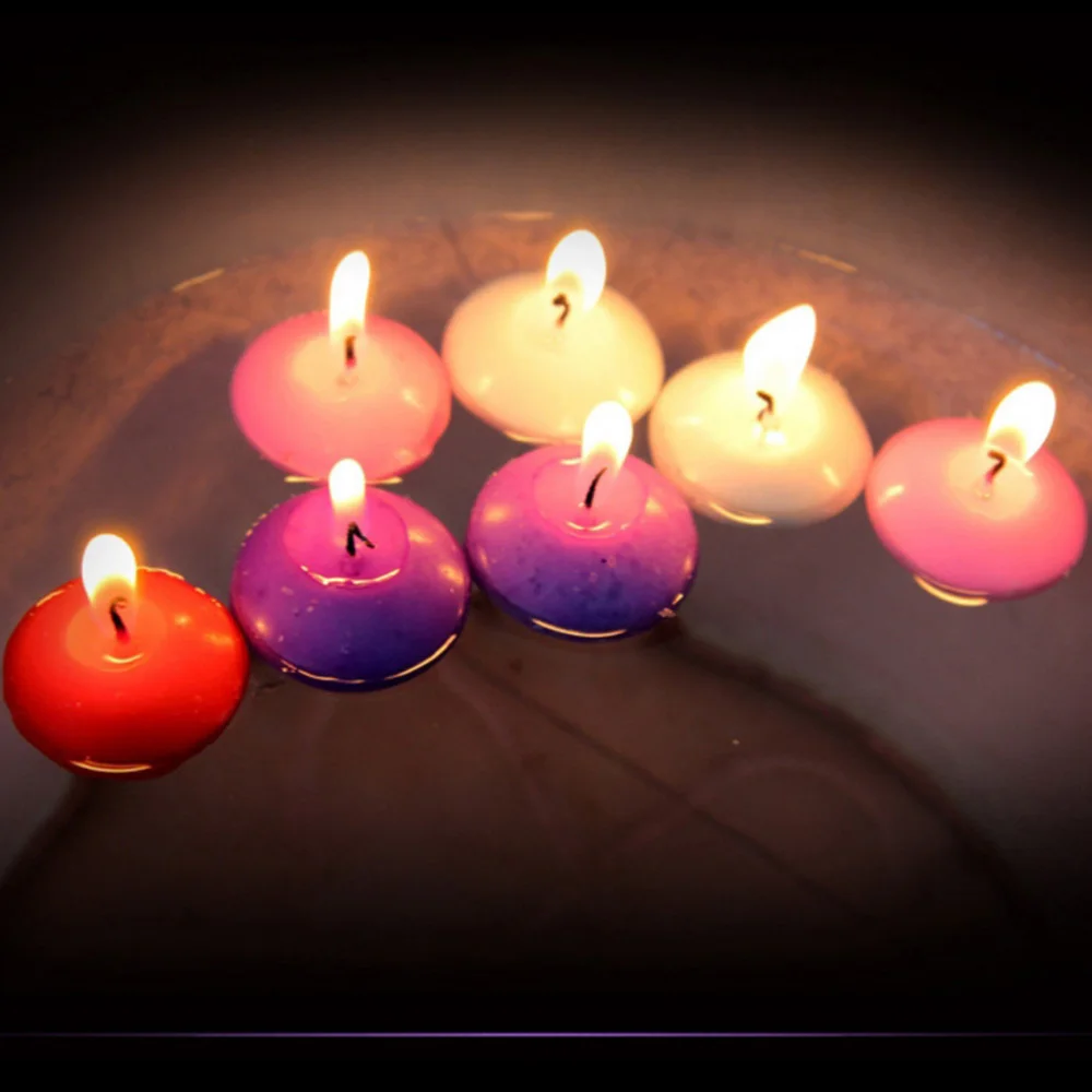 10 шт. неароматические маленькие плавающие свечи для свадебной вечеринки Нового