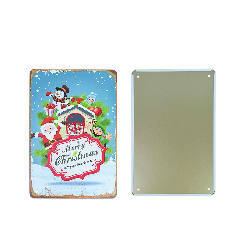1 шт. веселое Рождество ретро металлическая картина &quotзнак&quot металлические