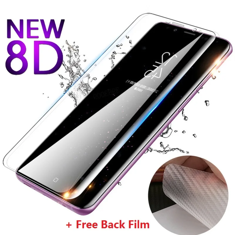 Защитная пленка 8D для Samsung Galaxy S10 S9 Plus S10e ЖК экран мягкая (не стекло)|Защитные