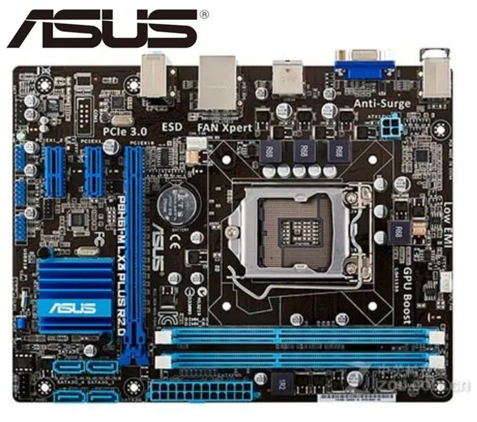 Оригинальная материнская плата ASUS P8H61-M LX3 плюс R2.0 DDR3 LGA 1155 Поддержка I3 I5 I7 H61 б/у Desktop motherborad