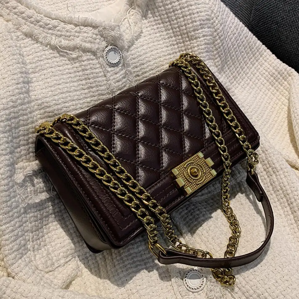 

Сумка-мессенджер женская из искусственной кожи, с вышивкой в клетку, зима 2021