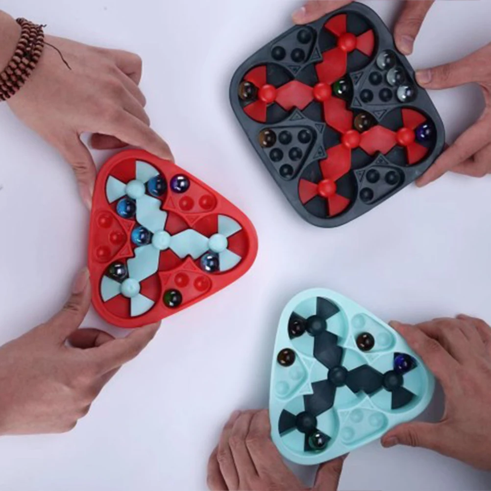 Mini Marbles Game Set with Rotating Disc Stress Relief Ball Toy Pinball Early Education for Children Adult | Дом и сад