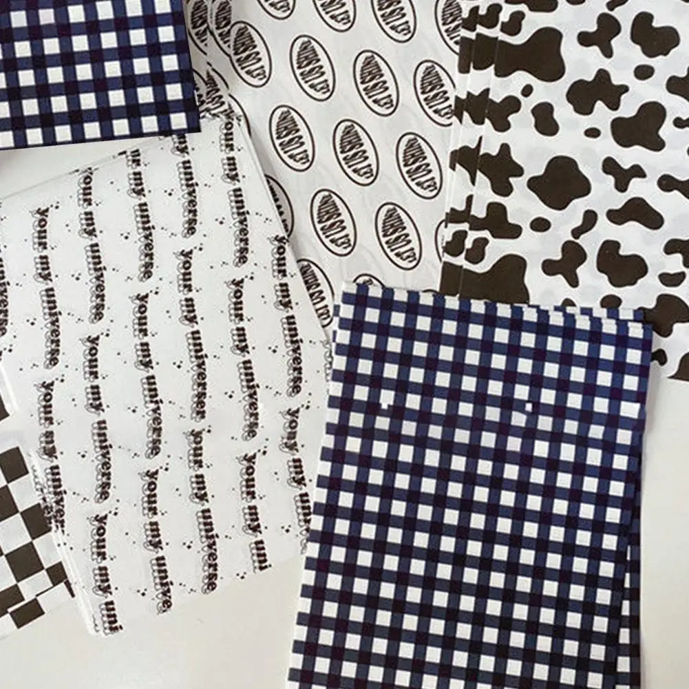 

25pcs/set Decorative Adhesive Stickers Simple Black Paper Handbook Milk Diary Sticker And Cow DIY Decoration White Y3E1