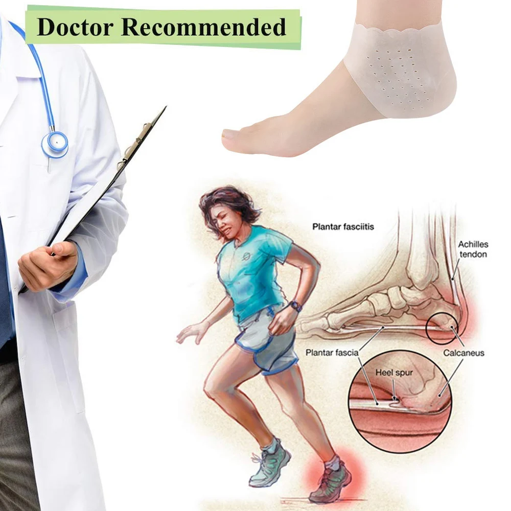 1 пара гелевых подушечек для пятки защита ног носки с рукавами увлажняющие