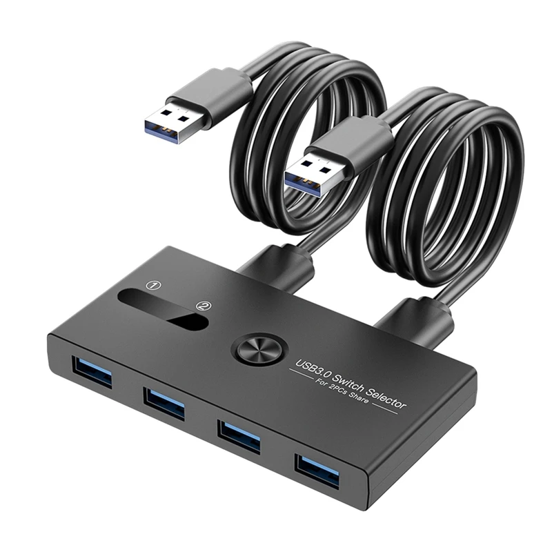 

USB 3,0 переключатель 2 в 4 выхода KVM док-станция устройство для совместного использования принтера монитор адаптер KVM конвертер