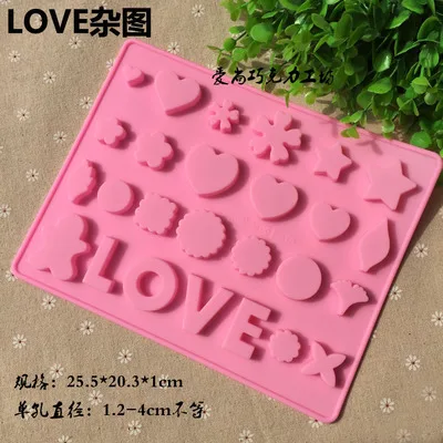 Различные стили выпечки шоколадные формы розы в форме сердца Мультфильм пудинг