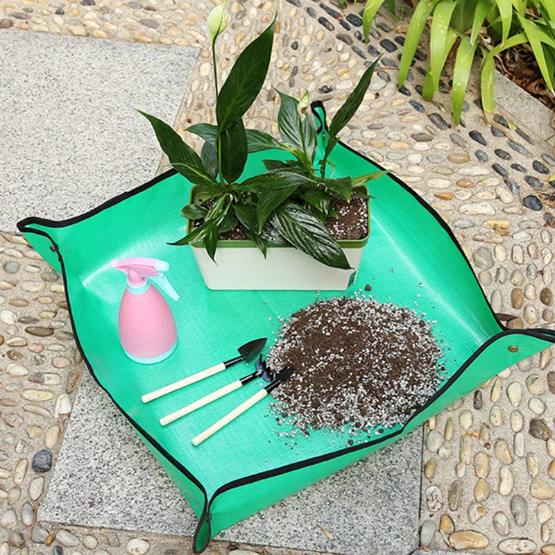 2021 Planting Mat PVC Gardening Potting Foldable Pad Waterproof Flower Pot Transplanting Mats | Дом и сад