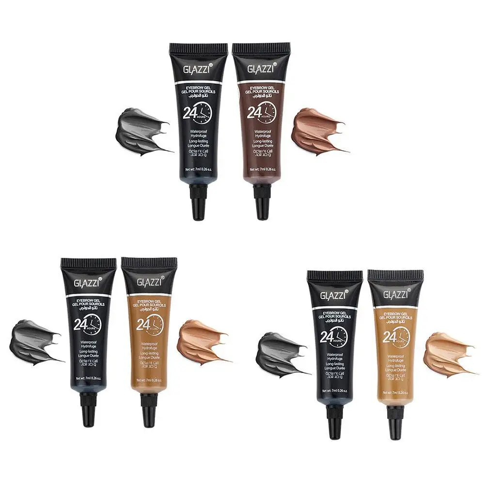 

2pcs Two-color Long-lasting Liquid Eyebrow Cream With Brush Set Liquid Eyebrow Water proof And Non-fading Eyebrow Makeup
