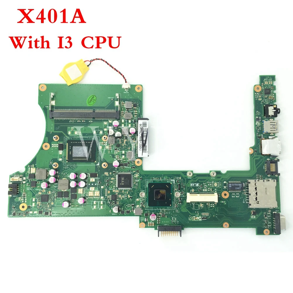 

Материнская плата X401A с процессором I3 HM76 для ноутбука ASUS X501A X401A X301A, материнская плата 90R-NNOMB1600U 100% протестирована
