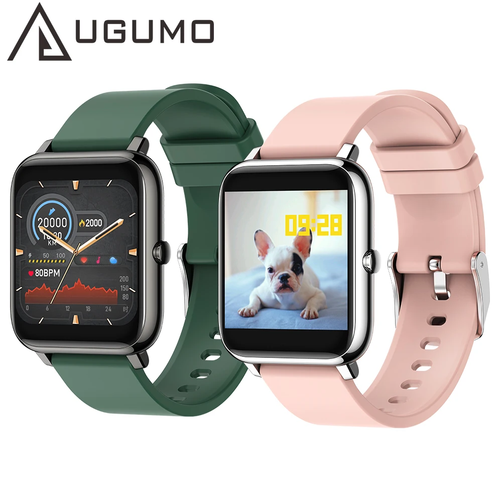 

UGUMO P22 Women Smart Watch Fitness Sport Watch Heart Rate Monitor Call/Message Remind Men BT Smartwatch For Android IOS
