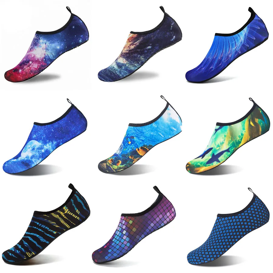 Обувь для пляжа Водная обувь плавания женская мужская спортивная йоги акваноски