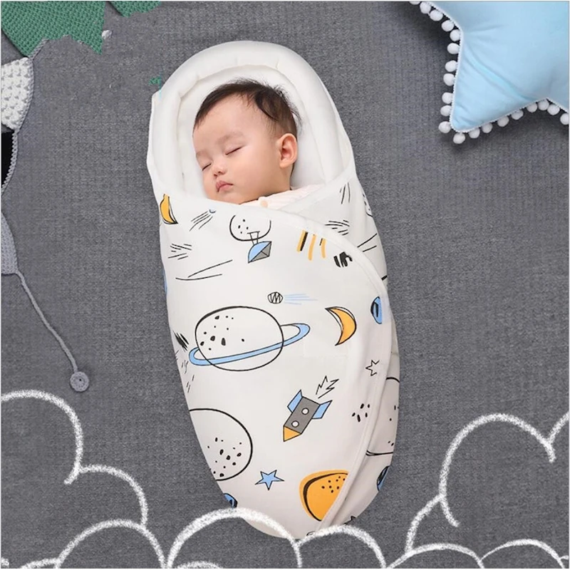 

0-3 Month Newborn Baby Cotton Blanket Swaddle Space Dinosaur Wrap Toddler Sleeping Bags Sleepsack Cocoon Stroller Wrap
